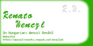 renato wenczl business card
